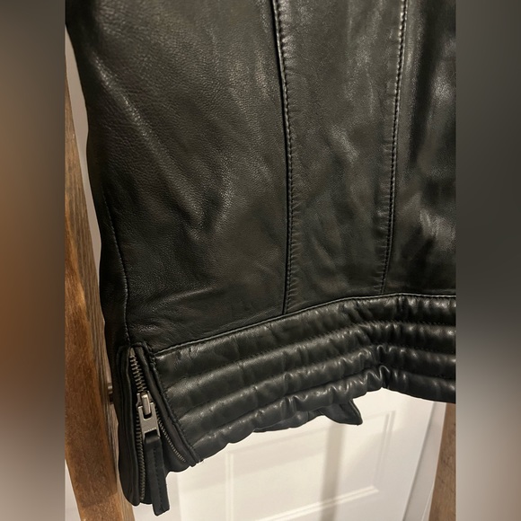 All saints Leather jacket xs/0 - Picture 10 of 10